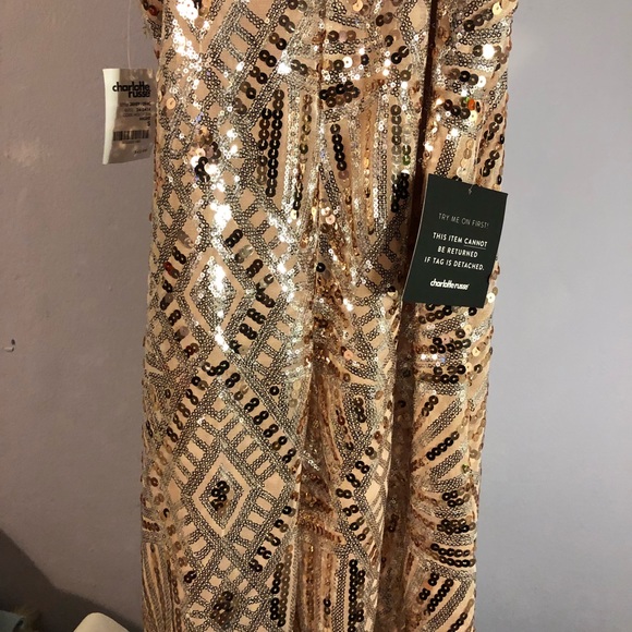 NWT Pink Sequined Shift Dress - Picture 6 of 7